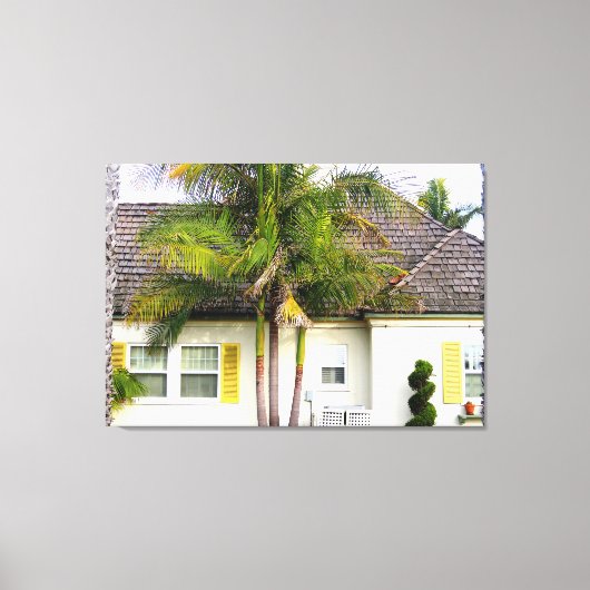 vanuit californië ingericht strand doek canvas afdruk (Voorkant)