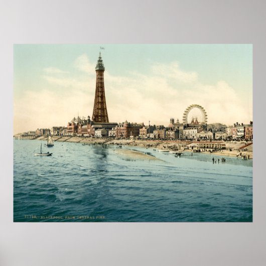Vanuit Central Pier, Blackpool, Engeland Poster (Voorkant)