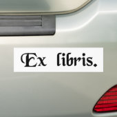 Vanuit de bibliotheek. bumpersticker (Op auto)