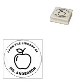 Vanuit de bibliotheek van Apple-docent op maat Rubberstempel (Gestempeld)