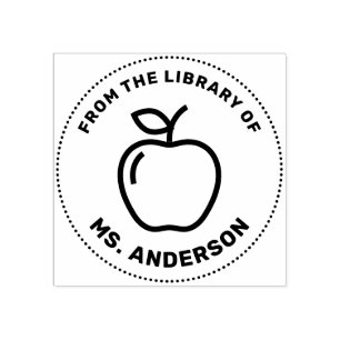 Vanuit de bibliotheek van Apple-docent op maat Rubberstempel