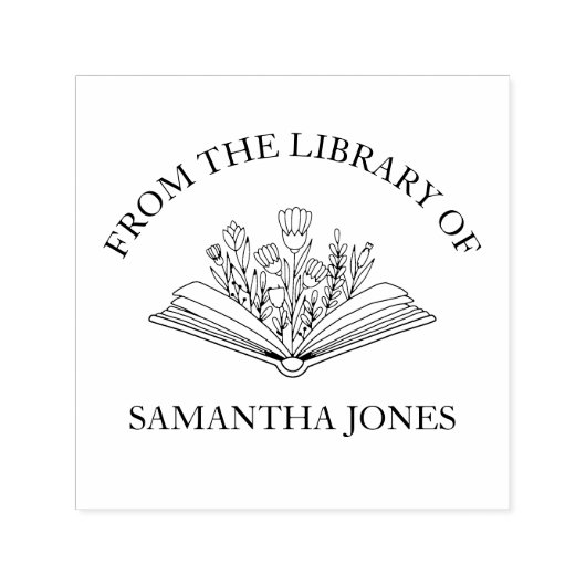 Vanuit de bibliotheek van Boekstempel Elegant Flow Zelfinktende Stempel (Design)