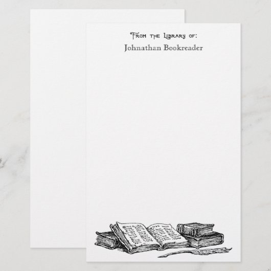 Vanuit de bibliotheek van de Oude Stationery van d Briefpapier (Voorkant / Achterkant)