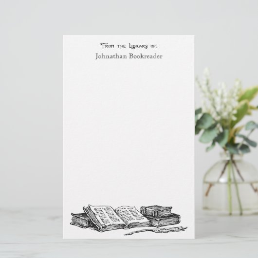 Vanuit de bibliotheek van de Oude Stationery van d Briefpapier (Staand voorkant)