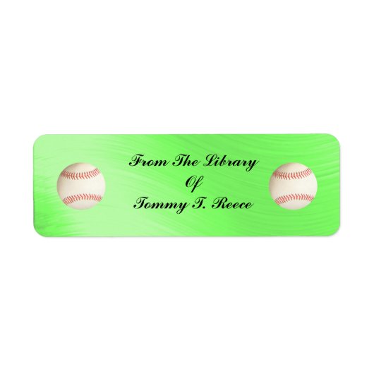 VANUIT DE BIBLIOTHEEK VAN DE TERUGKERNADRESETIKETT ETIKET (Voorkant)