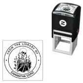 Vanuit de bibliotheek van het Boekstempel Skeleton Zelfinktende Stempel (In situ)