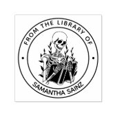 Vanuit de bibliotheek van het Boekstempel Skeleton Zelfinktende Stempel (Design)