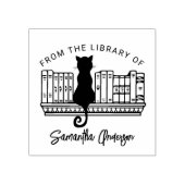 Vanuit de bibliotheek van het Cute Cat Book Rubberstempel (Afrduk)