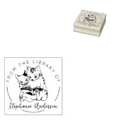 Vanuit de bibliotheek van het Cute Cat Book Rubberstempel (Gestempeld)