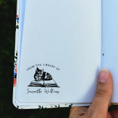 Vanuit de bibliotheek van het Cute Cat Book Rubberstempel