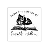 Vanuit de bibliotheek van het Cute Cat Book Rubberstempel (Afrduk)