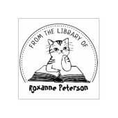Vanuit de bibliotheek van het Cute Cat Book Rubberstempel (Afrduk)