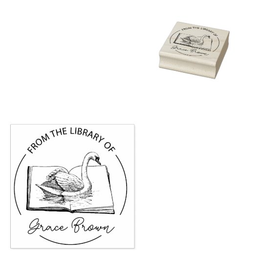 Vanuit de bibliotheek van het Kute Sawn Book Rubberstempel (Gestempeld)