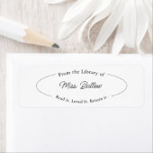 Vanuit de bibliotheek van labels, bibliotheekStick Etiket (Insitu)
