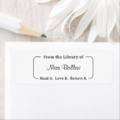 Vanuit de bibliotheek van labels, bibliotheekStick Etiket (Insitu)