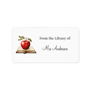 Vanuit de bibliotheek van labels, bibliotheekStick Etiket