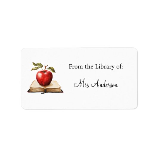 Vanuit de bibliotheek van labels, bibliotheekStick Etiket (Voorkant)