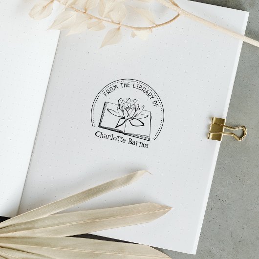 Vanuit de bibliotheek van Lotus Book Rubberstempel