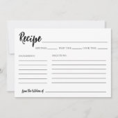 Vanuit de Keuken van Bruiloft Receptkaart Kaart (Voorkant)