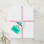 Vanuit de keuken van Custom Retro Blues Baking Tag Cadeaulabel (Met Touw)