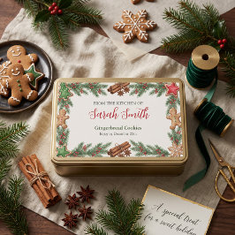 Vanuit de keuken van Kerstbakkerij Voedsetlabel Rechthoekige Sticker