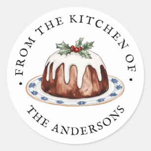 Vanuit de Keuken Van Kerstpudding Ronde Sticker