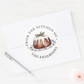 Vanuit de Keuken Van | Kerstpudding Ronde Sticker (Envelop)