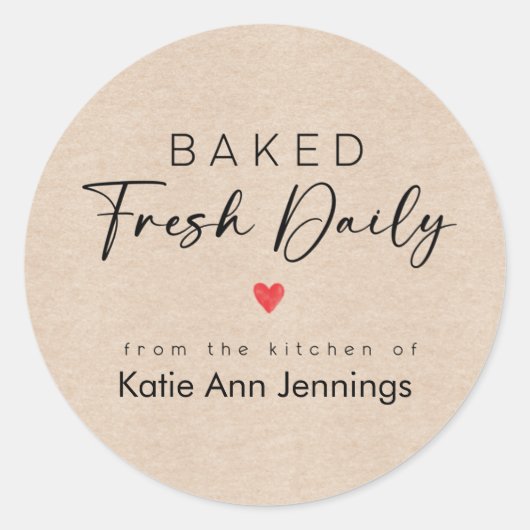 Vanuit de keuken van Labels Stickers | Vers Bakken (Voorkant)