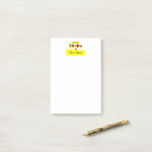 Vanuit de Keuken Van Retro Aangepaste Post-it Brie Post-it® Notes (Op bureau)