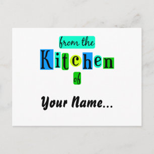 Vanuit de Keuken van Retro Blues Receptkaart Briefkaart