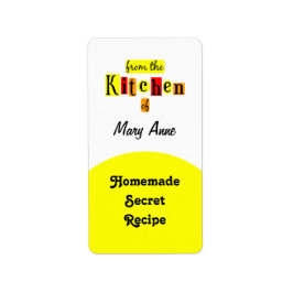 Vanuit de keuken van Retro Custom Canning Labels