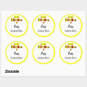 Vanuit de keuken van Retro Gele Aangepaste Sticker (Vel)