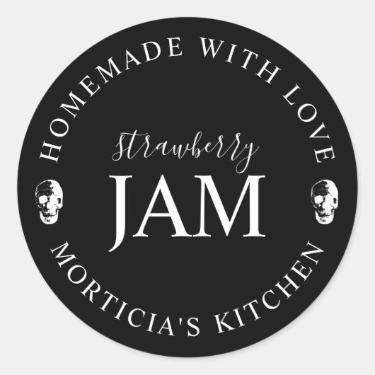 Vanuit de Keuken Van | Schedel Ronde Sticker (Voorkant)