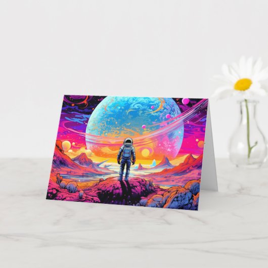 Vanuit de ruimte en daarbuiten | Gelukkige verjaar Kaart (Kleine Plant)