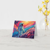 Vanuit de ruimte en verder dan de verjaardag van d kaart (Gele Bloem)