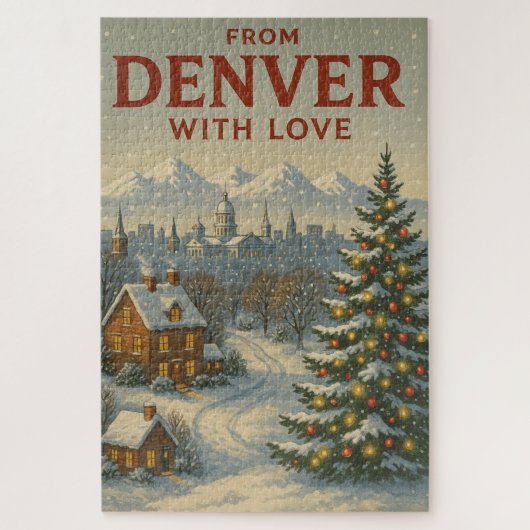 Vanuit Denver met liefde kerst puzzel (Verticaal)