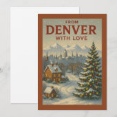 Vanuit Denver met liefde platte kerstkaart (Voorkant / Achterkant)