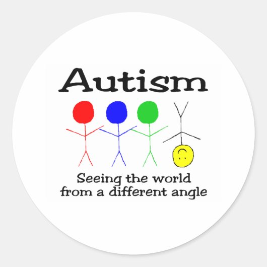 ....vanuit een andere hoek (mensen) ronde sticker (Voorkant)