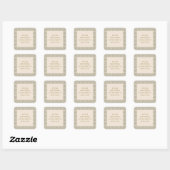 Vanuit Grootmoeders Keuken Gepersonaliseerde Naam Vierkante Sticker (Vel)