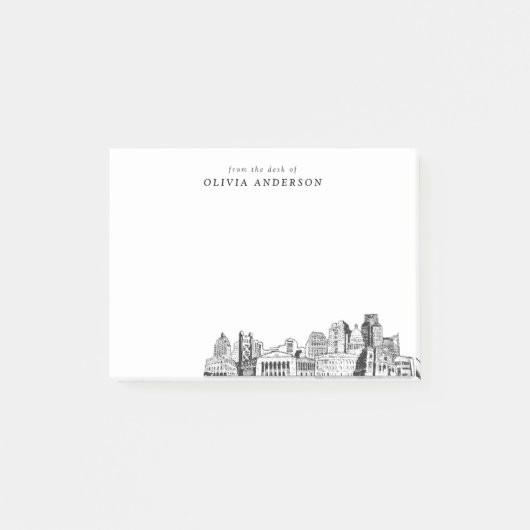 Vanuit het bureau van Sacramento Skyline gepersona Post-it® Notes (Voorkant)