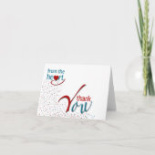 Vanuit het hart dank je wel! bedankkaart (Voorkant)