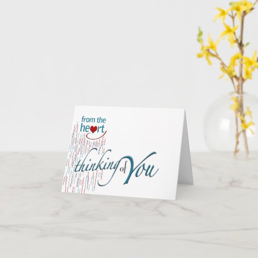 Vanuit het hart dat aan je denkt! kaart (Gele Bloem)