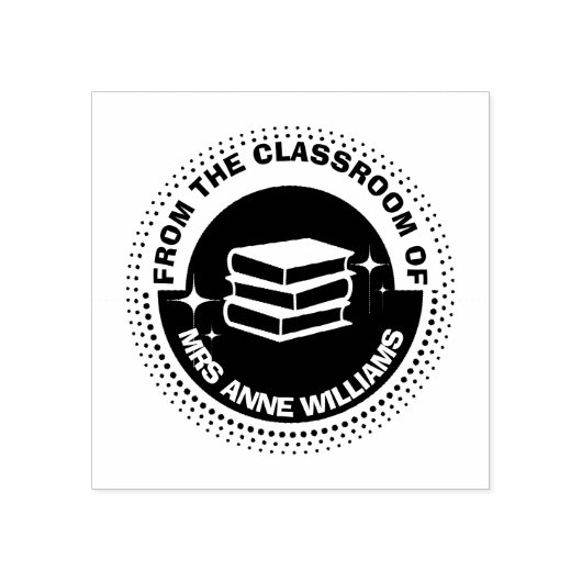 Vanuit het klaslokaal van [Jouw naam] - Custom Tea Rubberstempel (Afrduk)