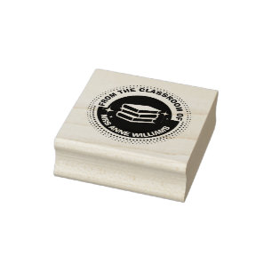 Vanuit het klaslokaal van [Jouw naam] - Custom Tea Rubberstempel
