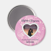 Vanuit het Roze Hart | Trouwen | Save The Date Magneet (Voorkant / Achterkant)