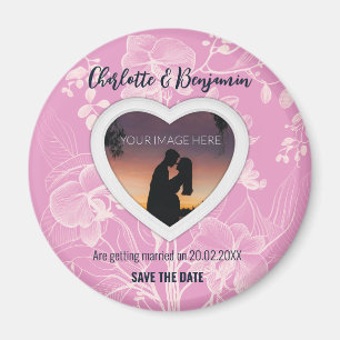 Vanuit het Roze Hart   Trouwen   Save The Date Magneet