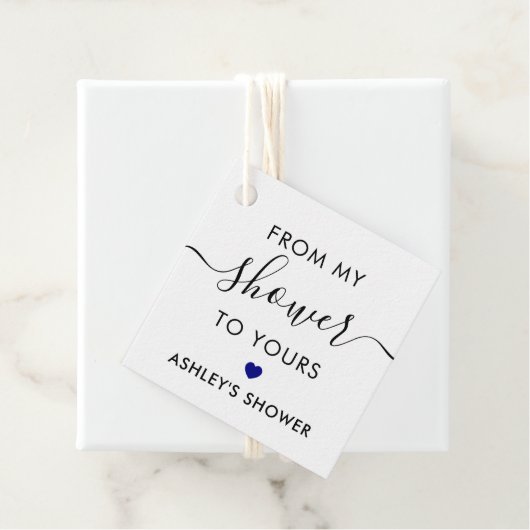 Vanuit mijn douche naar de jouwe, Bruidsdouche Nav Bedankjes Labels (In situ)