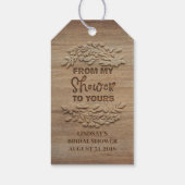 Vanuit mijn douche naar de jouwe - Bruidssalon Cadeaulabel (Achterkant)