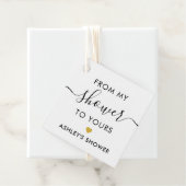 Vanuit mijn douche naar de jouwe, Bruidsshowers Go Bedankjes Labels (In situ)