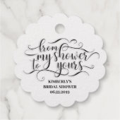 Vanuit mijn douche naar de jouwe - Dank je wel Bedankjes Labels (Achterkant)